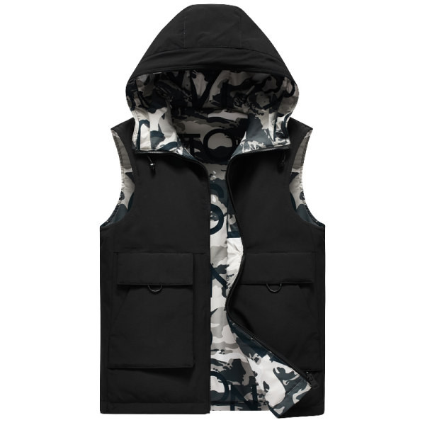 Vesta de camuflaj pentru barbati cu gluga