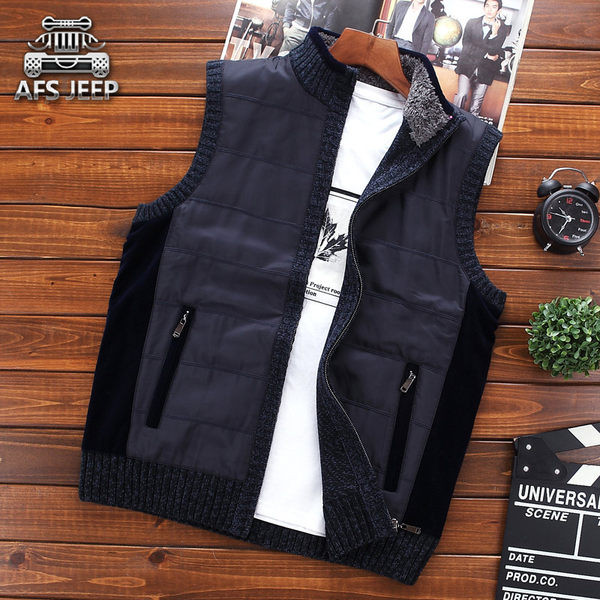 Vestă casual bărbătească cu guler înalt - trei culori