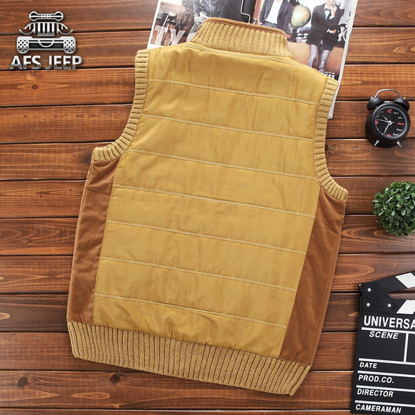 Vestă casual bărbătească cu guler înalt - trei culori