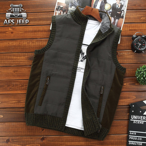 Vestă casual bărbătească cu guler înalt - trei culori