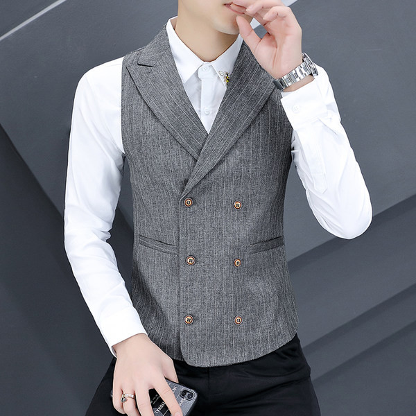 Εφαρμοσμένο ανδρικό γιλέκο με κουμπιά σε πολλά χρώματα