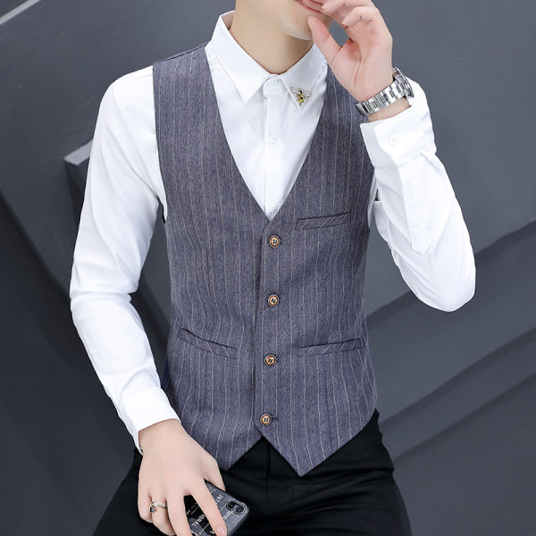 Εφαρμοσμένο ανδρικό γιλέκο με κουμπιά σε πολλά χρώματα