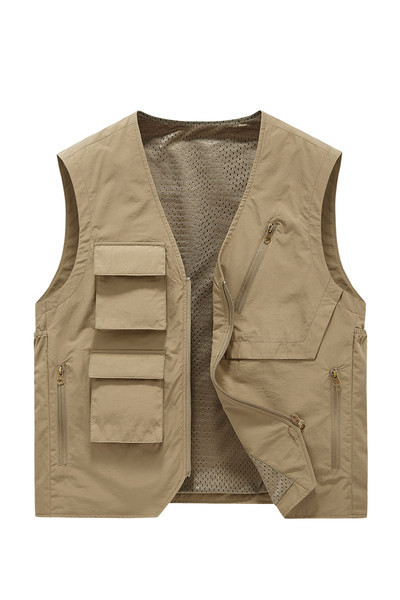 Vesta pentru barbati cu buzunare si fermoar