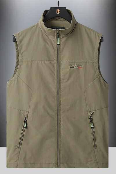 Τρέχον ανδρικό γιλέκο με φερμουάρ σε πολλά χρώματα