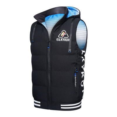 Férfi kapucnis mellény nyakkendővel