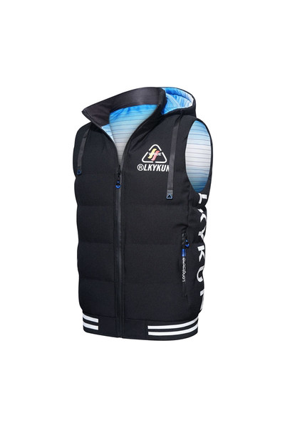 Férfi kapucnis mellény nyakkendővel