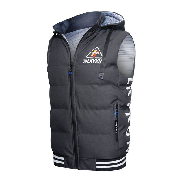 Férfi kapucnis mellény nyakkendővel