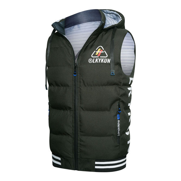 Férfi kapucnis mellény nyakkendővel