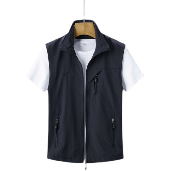 Vestă casual cu guler înalt pentru bărbați