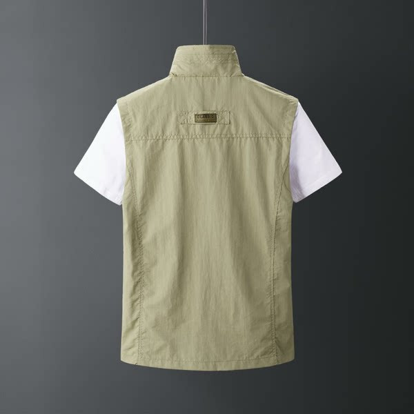 Vestă casual cu guler înalt pentru bărbați