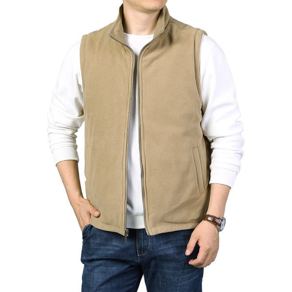 Įprasta vyriška liemenė su kišenėmis ir užtrauktuku