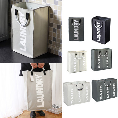 Waterproof Laundry Basket Dirty Clothes Hamper Foldable Storage Bin Sundries Storage Basket With Handles