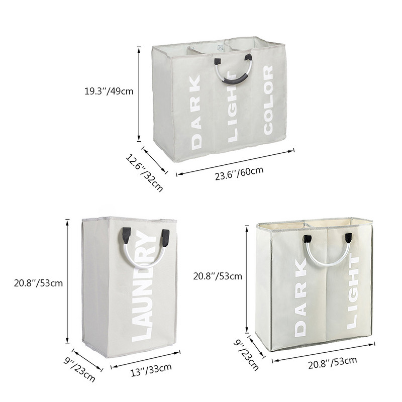 Водоустойчив кош за пране Кош за мръсни дрехи Сгъваем кош за съхранение Кош за вещи с дръжки