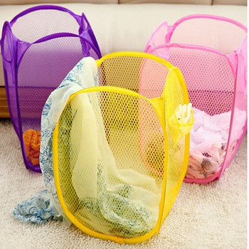 Карикатура Голяма сгъваема кошница за мръсни дрехи Изскачаща мрежеста пране Кошница за сортиране на мръсни дрехи Детски играчки и разни вещи Сортиране