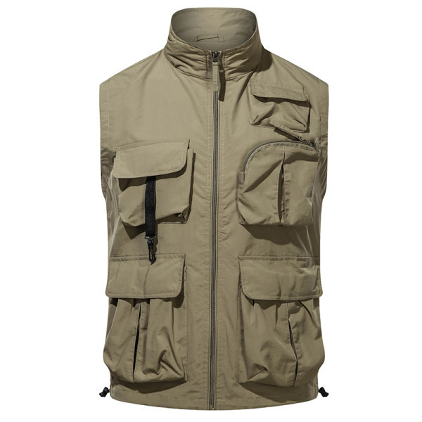 Moderan prsluk za lov i ribolov s džepovima i patentnim zatvaračem