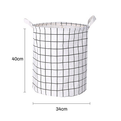 Medvilninis lininis skalbinių krepšelis, sulankstomas drabužių laikiklis