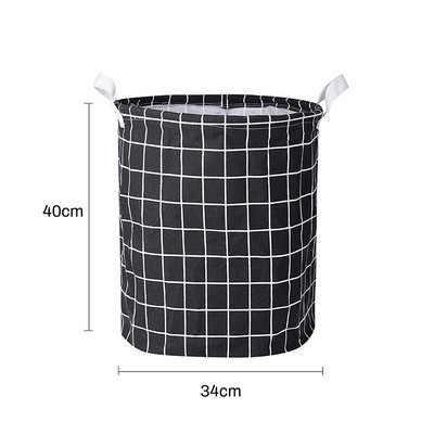 Medvilninis lininis skalbinių krepšelis, sulankstomas drabužių laikiklis