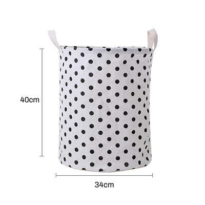 Medvilninis lininis skalbinių krepšelis, sulankstomas drabužių laikiklis