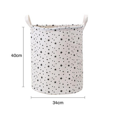 Medvilninis lininis skalbinių krepšelis, sulankstomas drabužių laikiklis