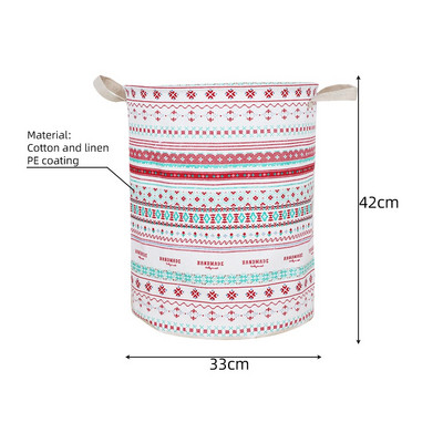 Medvilninis lininis skalbinių krepšelis, sulankstomas drabužių laikiklis