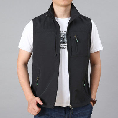 Muški ležerni prsluk s patentnim zatvaračem