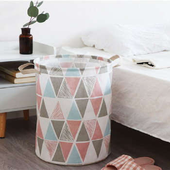 Мръсно пране Сгъваема кофа за съхранение на дрехи с голям капацитет Детска кошница за играчки Домашен водоустойчив органайзер с дръжки