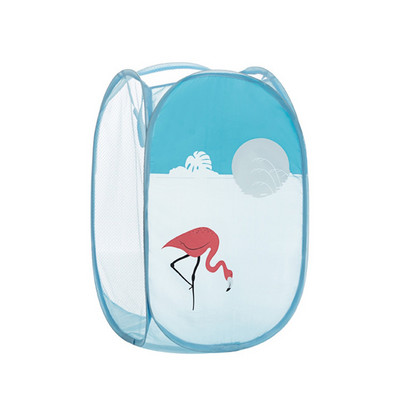 Didelis buitinis sulankstomas animacinis filmukas didelės talpos nešvarių drabužių krepšelis skalbinių krepšelis audinio tinklelis laikymo kibiras su dirželiu