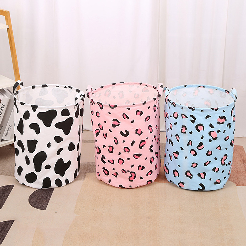 Nešvarių skalbinių krepšelis Medvilninis lininis sulankstomas apvalus vandeniui atsparus organizatorius kibiras Drabužiai Žaislai Didelės talpos Namų laikymo krepšelis