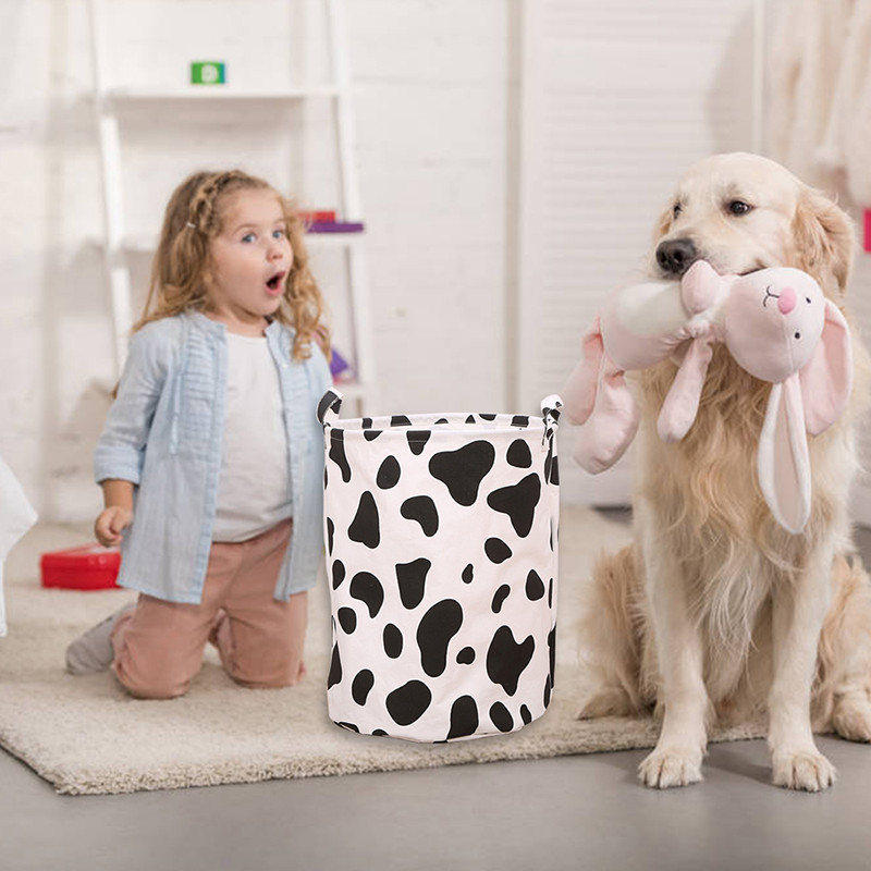 Nešvarių skalbinių krepšelis Medvilninis lininis sulankstomas apvalus vandeniui atsparus organizatorius kibiras Drabužiai Žaislai Didelės talpos Namų laikymo krepšelis