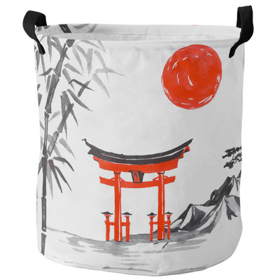 Bambuko Retro Shabby Plant Purvinų skalbinių krepšelis Sulankstomas vandeniui atsparus namų organizatorius krepšelis Drabužių vaikų žaislų laikymo krepšelis