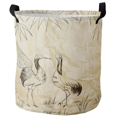 Bambuko Retro Shabby Plant Purvinų skalbinių krepšelis Sulankstomas vandeniui atsparus namų organizatorius krepšelis Drabužių vaikų žaislų laikymo krepšelis
