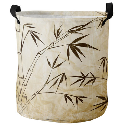 Bambuko Retro Shabby Plant Purvinų skalbinių krepšelis Sulankstomas vandeniui atsparus namų organizatorius krepšelis Drabužių vaikų žaislų laikymo krepšelis