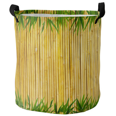 Bambuko Retro Shabby Plant Purvinų skalbinių krepšelis Sulankstomas vandeniui atsparus namų organizatorius krepšelis Drabužių vaikų žaislų laikymo krepšelis