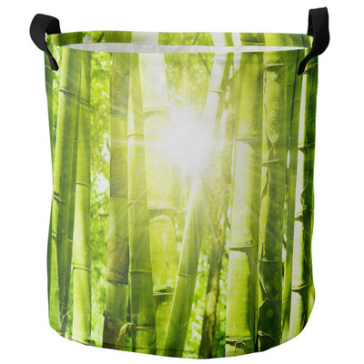 Bambuko Retro Shabby Plant Purvinų skalbinių krepšelis Sulankstomas vandeniui atsparus namų organizatorius krepšelis Drabužių vaikų žaislų laikymo krepšelis