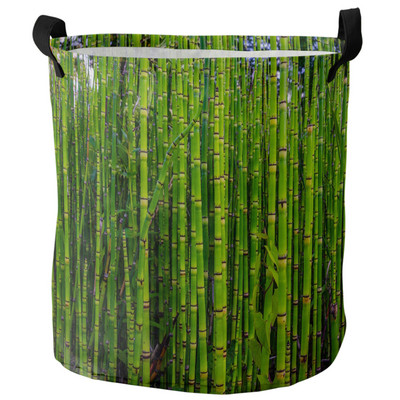 Bambuko Retro Shabby Plant Purvinų skalbinių krepšelis Sulankstomas vandeniui atsparus namų organizatorius krepšelis Drabužių vaikų žaislų laikymo krepšelis