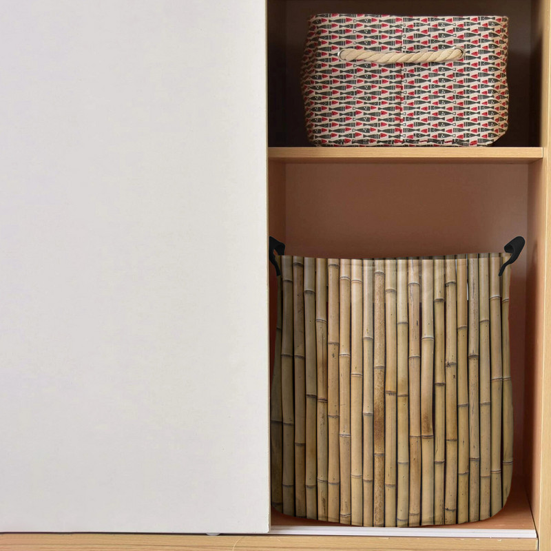 Bambuko Retro Shabby Plant Purvinų skalbinių krepšelis Sulankstomas vandeniui atsparus namų organizatorius krepšelis Drabužių vaikų žaislų laikymo krepšelis
