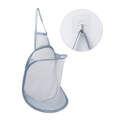 Sieninis pakabinamas tinklinis skalbinių krepšelis Didelės talpos nešvarūs drabužiai trukdo sulankstomas daugiafunkcis nešiojamas daiktadėžės krepšys