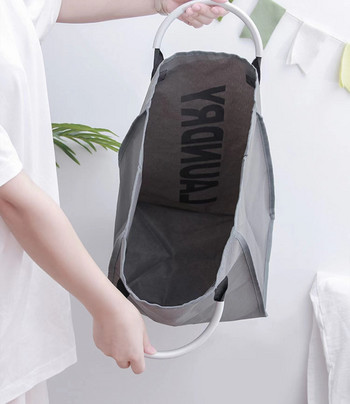 Платнена кошница за пране от Оксфорд Преносима сгъваема чанта за съхранение Проста чанта за сортиране на различни предмети Продукти за съхранение на домакински дрехи