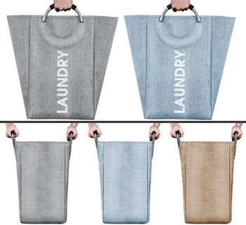 2021 Αναδιπλούμενο βρώμικο καλάθι πλυντηρίων αδιάβροχο ύφασμα καλάθι αποθήκευσης για παιχνίδια ρούχων Τσάντες οργάνωσης μπάνιου οικιακής χρήσης