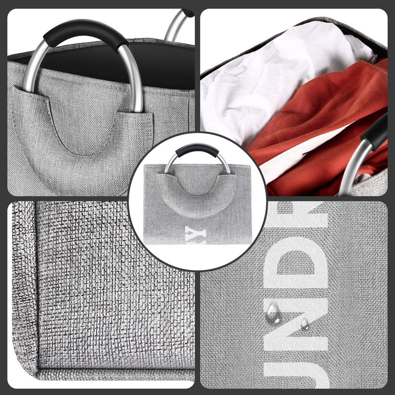 2021 m. sulankstomas nešvarių skalbinių krepšelis, atsparus vandeniui, audinio krepšelis, skirtas rūbams žaislams, buitiniams vonios kambariui, skalbinių laikymo krepšiams