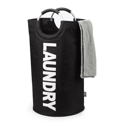 82L didelis skalbinių krepšelio laikiklis, sulankstomas Oksfordo audinio skalbinių gaubtas su aliuminio rankena Nešvarių drabužių krepšelio namų tvarkytuvė