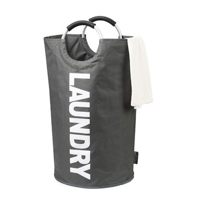 82L didelis skalbinių krepšelio laikiklis, sulankstomas Oksfordo audinio skalbinių gaubtas su aliuminio rankena Nešvarių drabužių krepšelio namų tvarkytuvė
