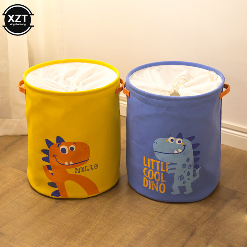 Rajzfilm dinoszaurusz piszkos ruhák tároló mosodai kosarak vastag bélés Összehajtható otthoni mosodai akadály gyerekeknek Játékok Ruhakosarak