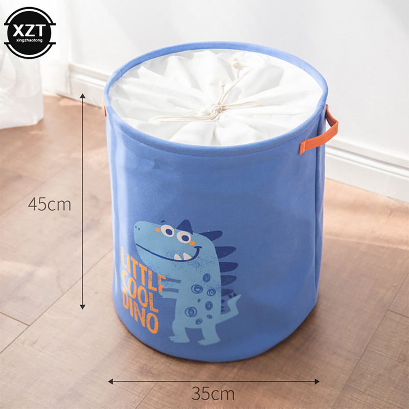 Rajzfilm dinoszaurusz piszkos ruhák tároló mosodai kosarak vastag bélés Összehajtható otthoni mosodai akadály gyerekeknek Játékok Ruhakosarak