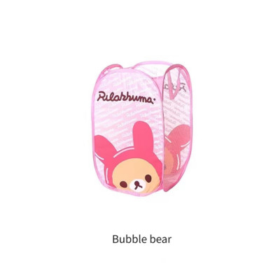 1vnt Animacinis sulankstomas skalbinių krepšelis Didelės talpos organizatoriaus krepšelis nešvariems buitiniams drabužiams Nailono tinklinis krepšys žaislams laikyti