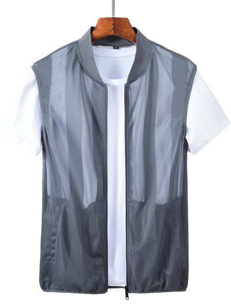 Naujo modelio vyriška tinklinė liemenė su užtrauktuku