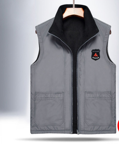 Modern férfi mellény plüss béléssel