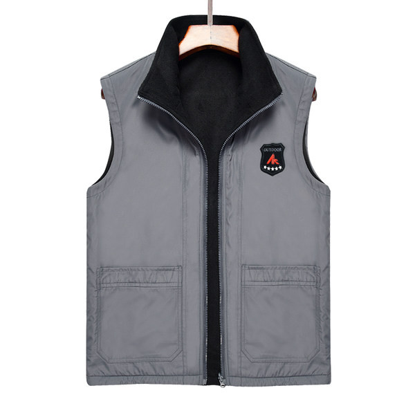 Modern férfi mellény plüss béléssel