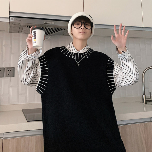 Dviejų spalvų laisvalaikio vyriška liemenė