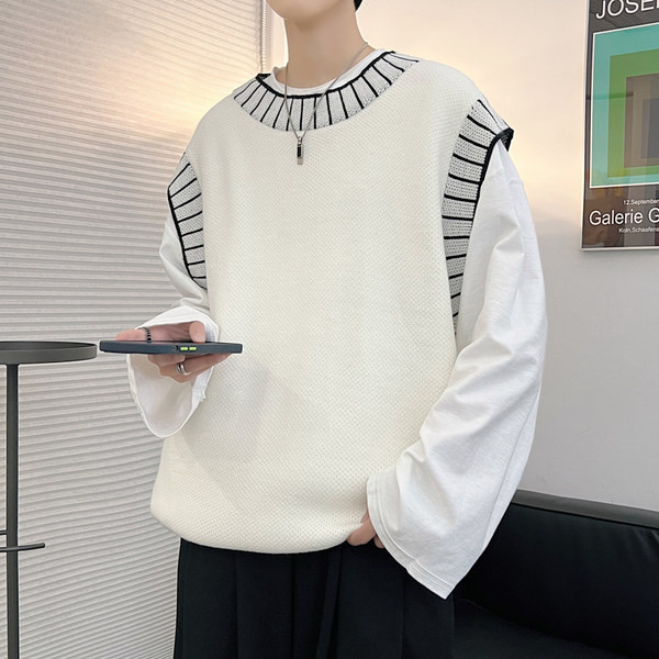 Dviejų spalvų laisvalaikio vyriška liemenė